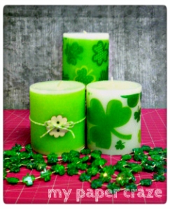 Customize Your Dollar Store Candles St. Patrick's Day byMy Paper Craze