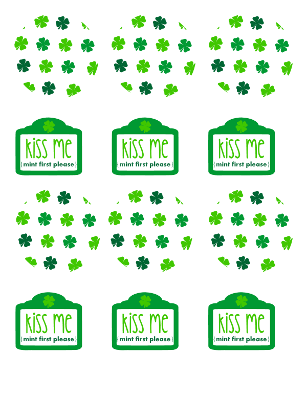 Kiss Me St. Patrick's Day Free Printable from My Paper Craze